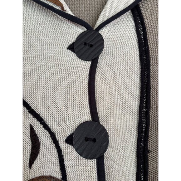 Vintage Tivoli Of Ireland Knit Jacket Embroidered Details Button Front - Picture 11 of 14